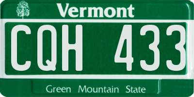 VT license plate CQH433