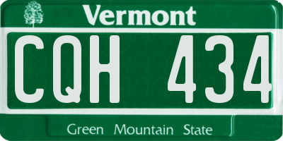VT license plate CQH434
