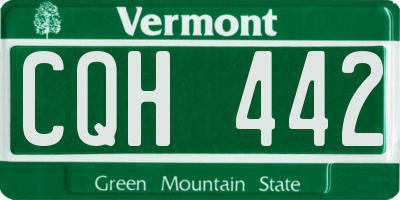 VT license plate CQH442