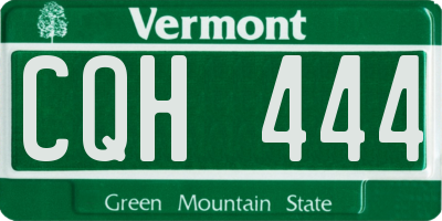 VT license plate CQH444