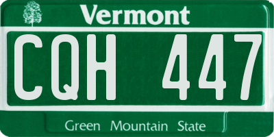 VT license plate CQH447