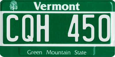 VT license plate CQH450