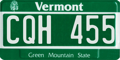 VT license plate CQH455