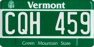 VT license plate CQH459