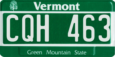 VT license plate CQH463
