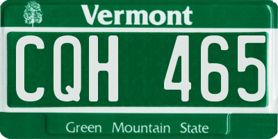 VT license plate CQH465