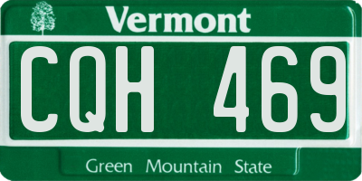 VT license plate CQH469