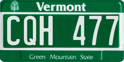 VT license plate CQH477