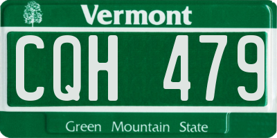 VT license plate CQH479