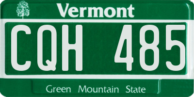VT license plate CQH485