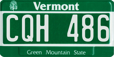 VT license plate CQH486