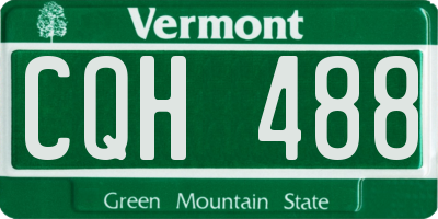 VT license plate CQH488