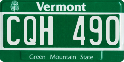 VT license plate CQH490