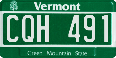 VT license plate CQH491