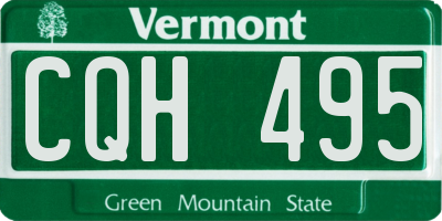 VT license plate CQH495
