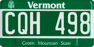 VT license plate CQH498