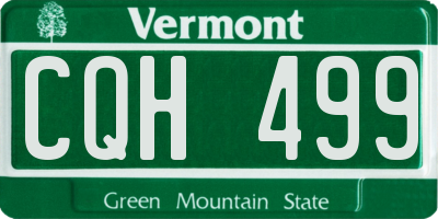 VT license plate CQH499