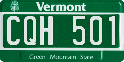 VT license plate CQH501