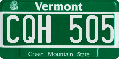 VT license plate CQH505