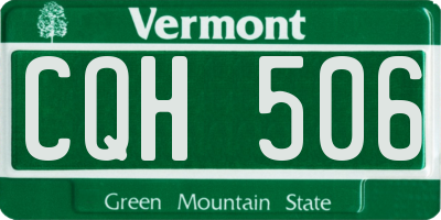 VT license plate CQH506
