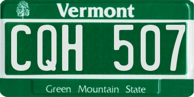 VT license plate CQH507