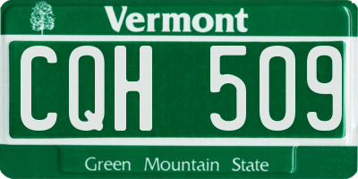 VT license plate CQH509