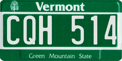VT license plate CQH514