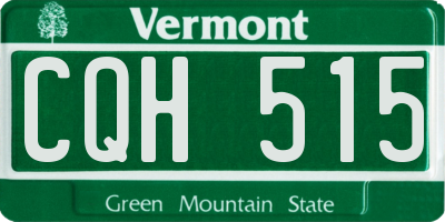 VT license plate CQH515