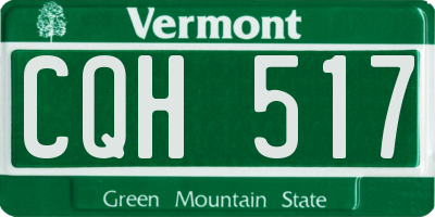 VT license plate CQH517