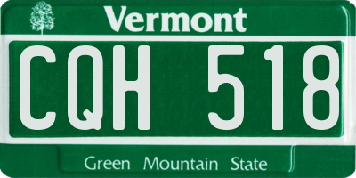 VT license plate CQH518