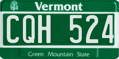 VT license plate CQH524