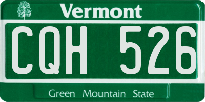 VT license plate CQH526