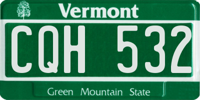 VT license plate CQH532