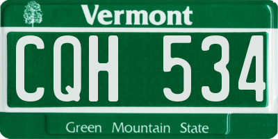 VT license plate CQH534