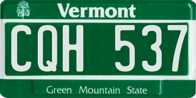VT license plate CQH537
