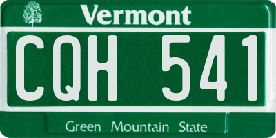 VT license plate CQH541