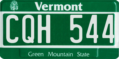 VT license plate CQH544