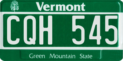 VT license plate CQH545
