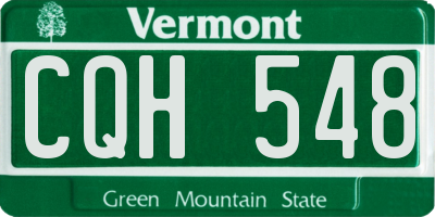VT license plate CQH548