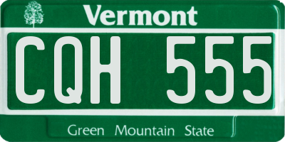VT license plate CQH555