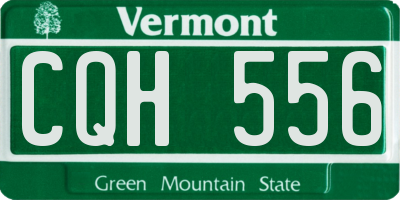 VT license plate CQH556