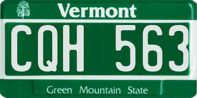 VT license plate CQH563