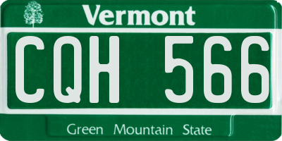 VT license plate CQH566