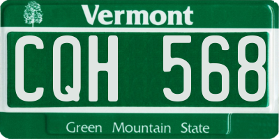 VT license plate CQH568