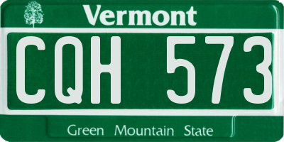 VT license plate CQH573