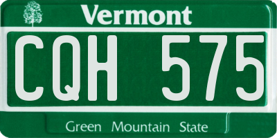 VT license plate CQH575