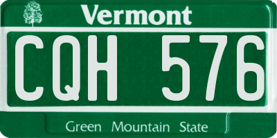 VT license plate CQH576