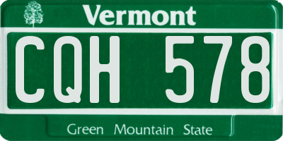 VT license plate CQH578
