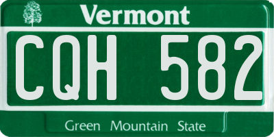 VT license plate CQH582