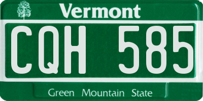 VT license plate CQH585